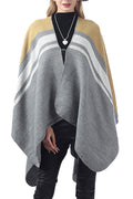 Women Contrast Color Warm & Thick Shawl