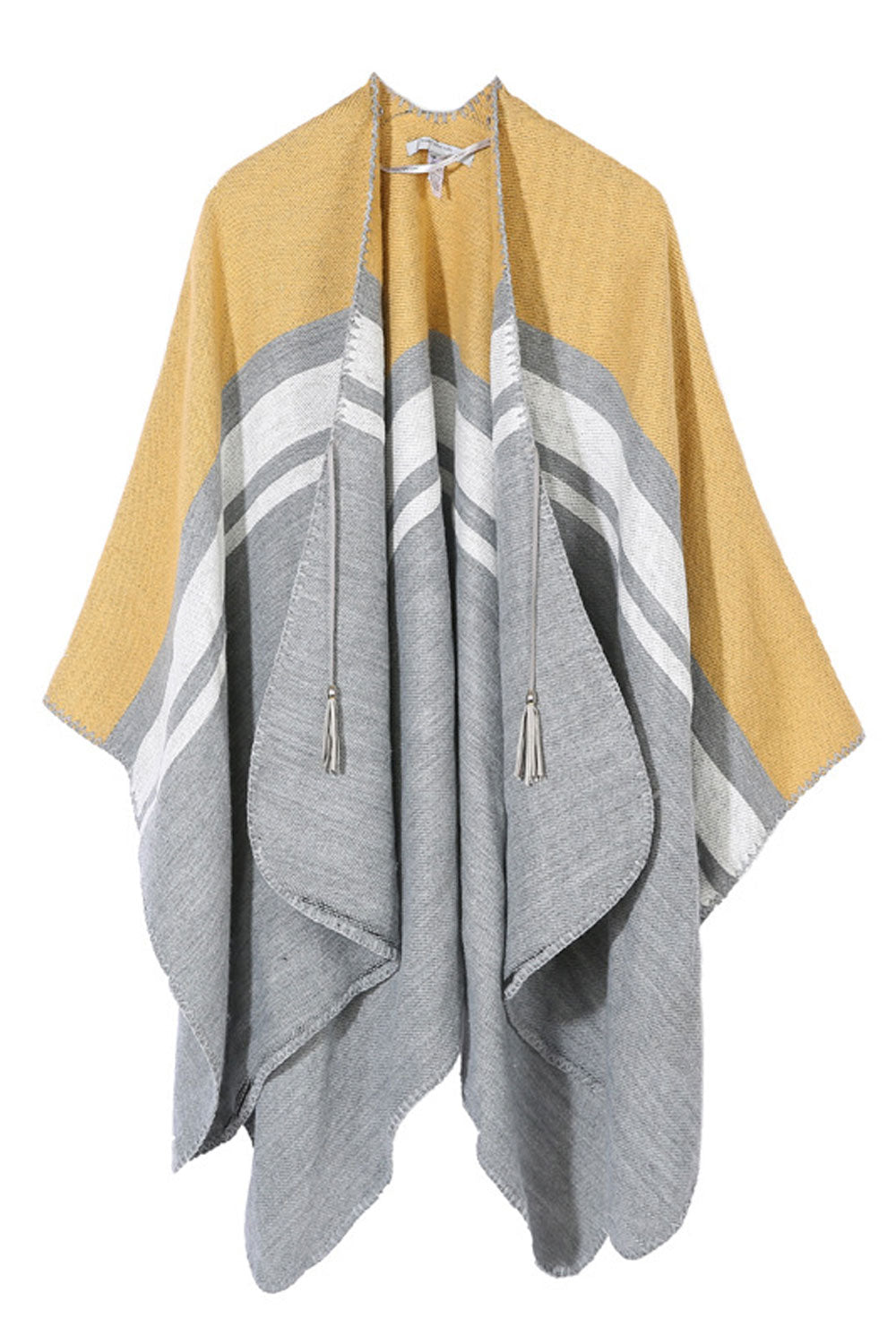 Women Contrast Color Warm & Thick Shawl