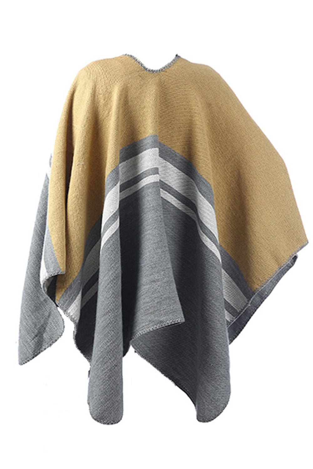 Women Contrast Color Warm & Thick Shawl