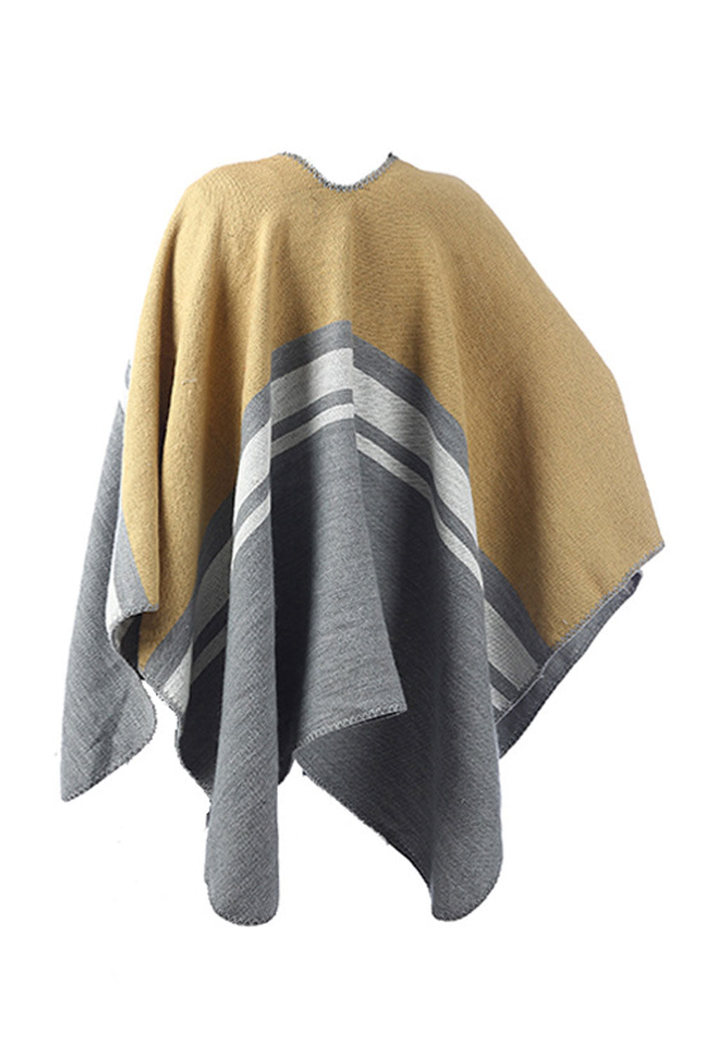 Women Contrast Color Warm & Thick Shawl