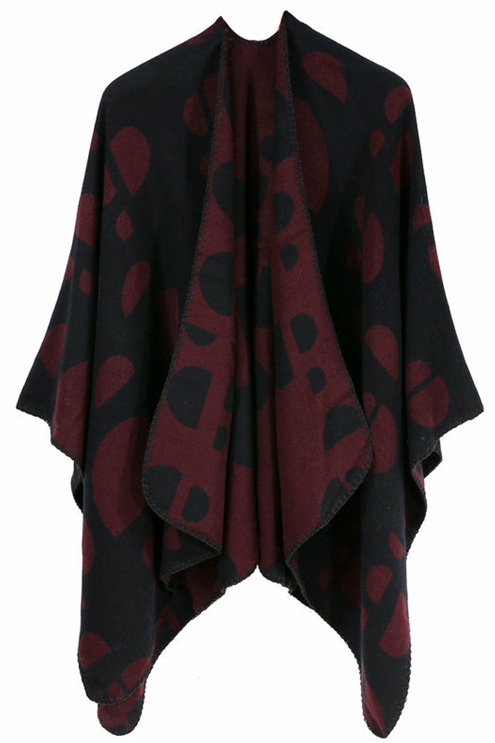 Women Creative Footprint Warm Shawl