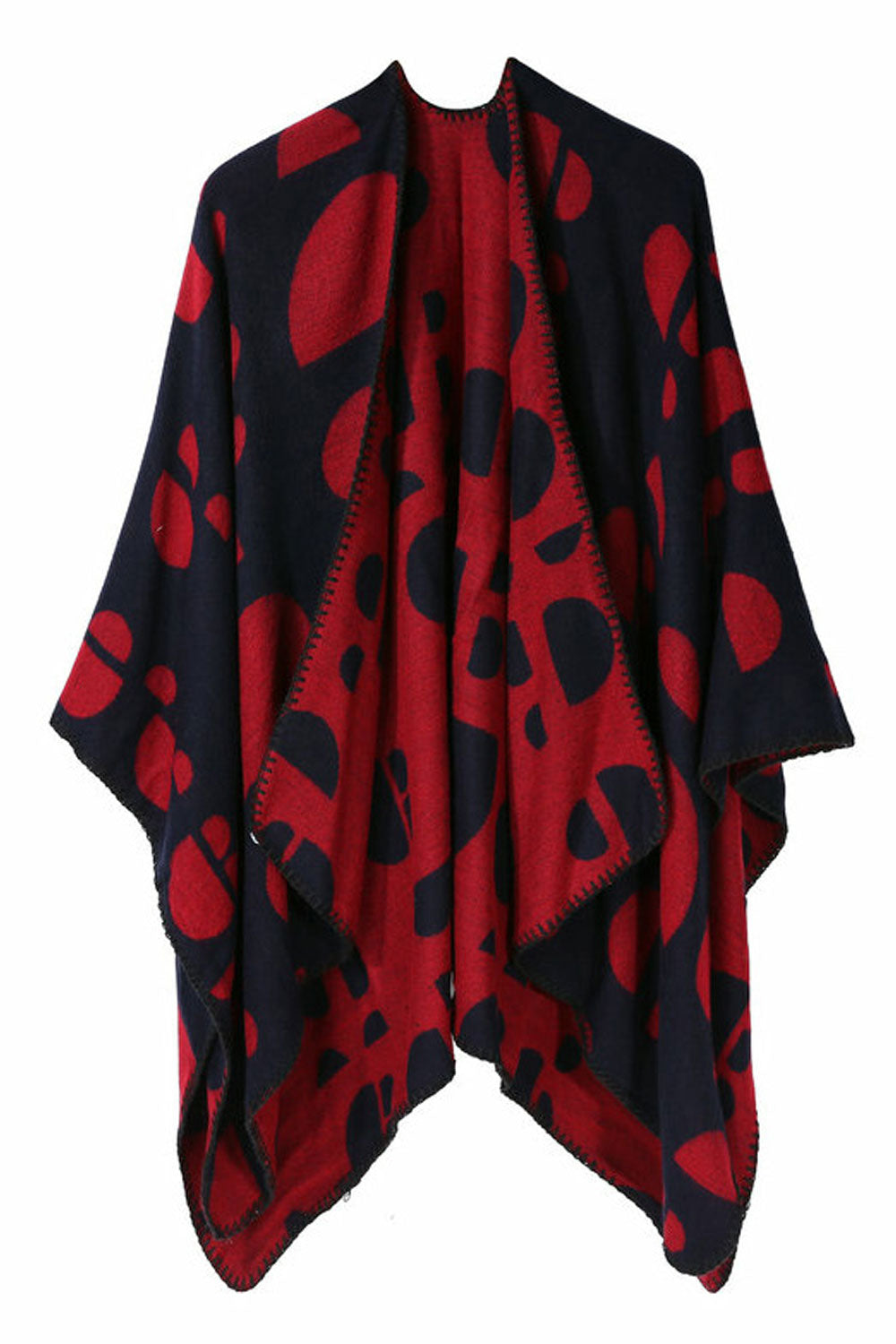 Women Creative Footprint Warm Shawl