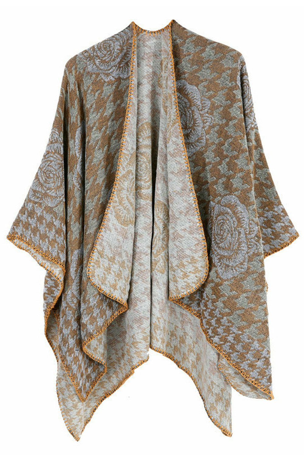 Women Autumn Winter Floral Warm Thick Cashmere Shawl