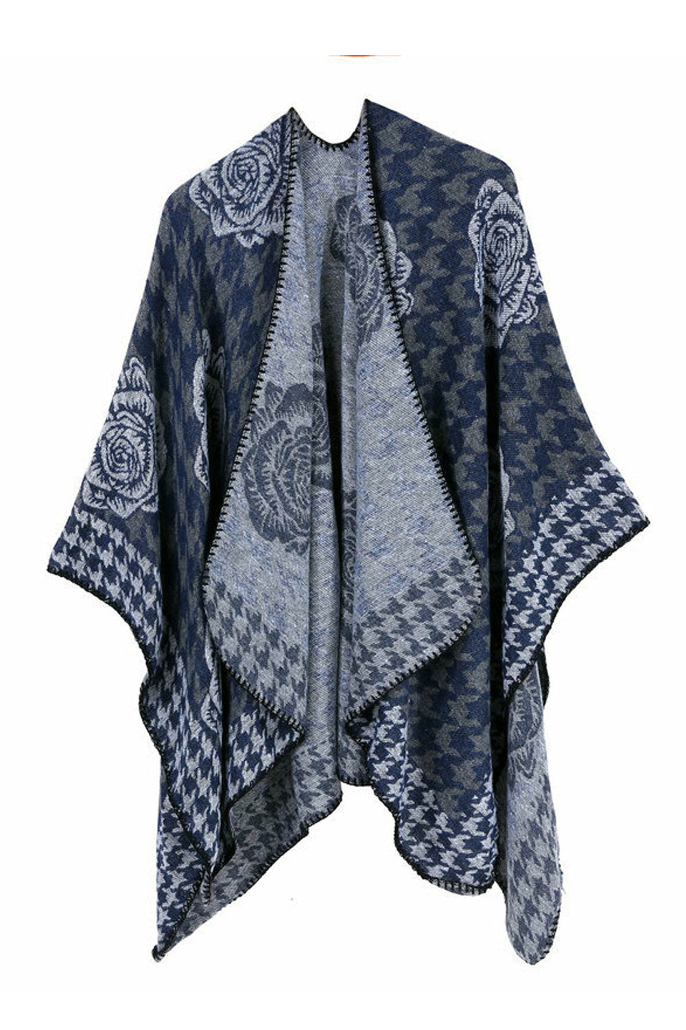 Women Autumn Winter Floral Warm Thick Cashmere Shawl