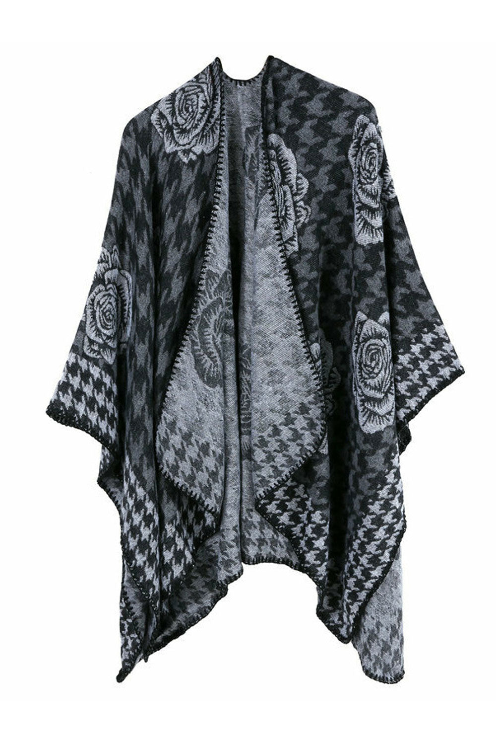 Women Autumn Winter Floral Warm Thick Cashmere Shawl