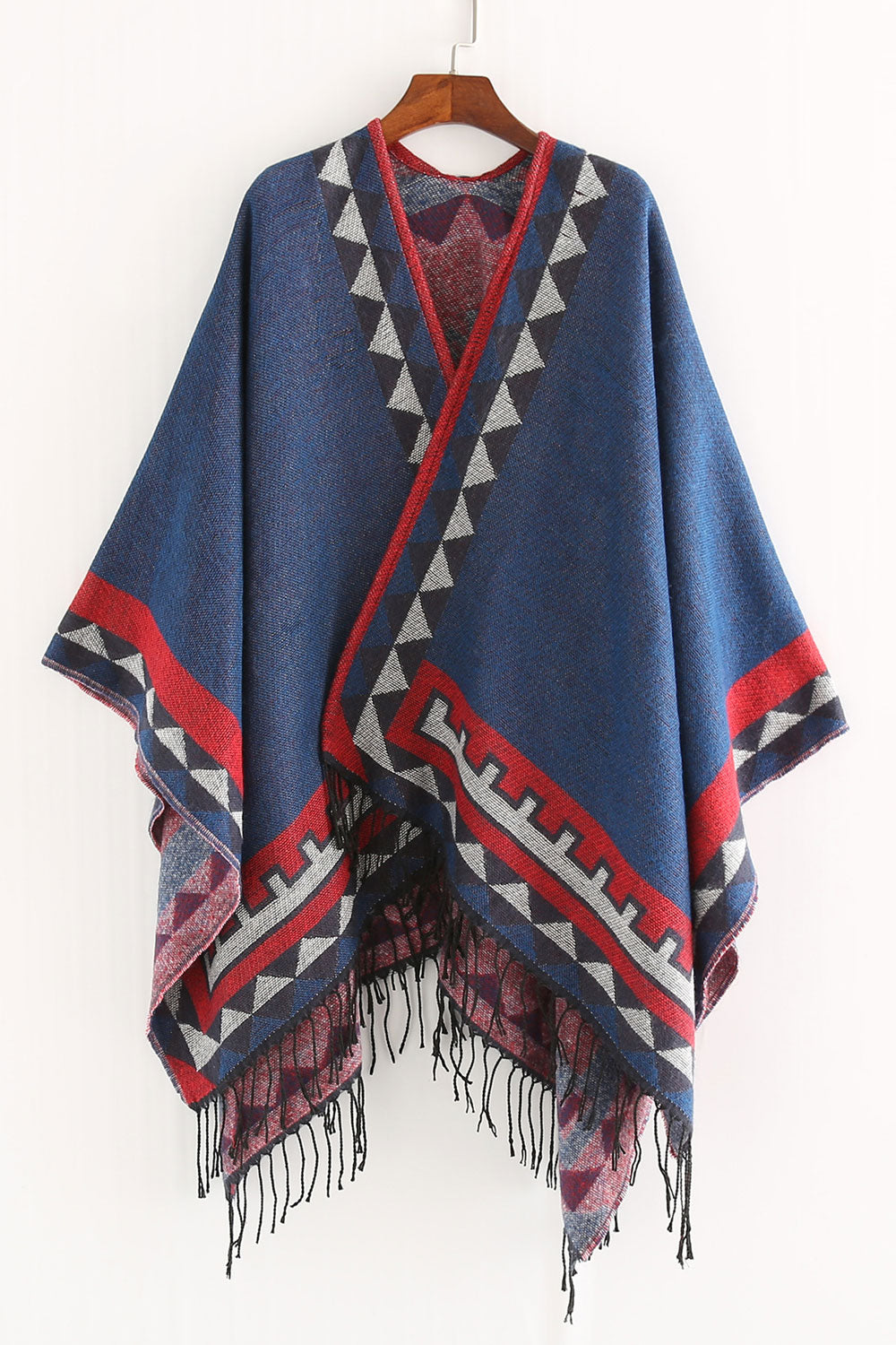 Women Elegant Solid Color Diamond Pattern Warm Shawl