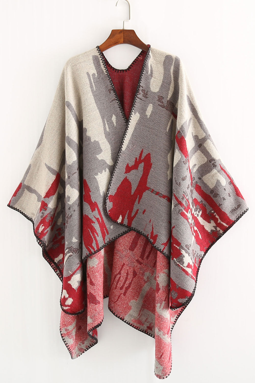 Women Camouflage Pattern Warm Thick Cashmere Shawl