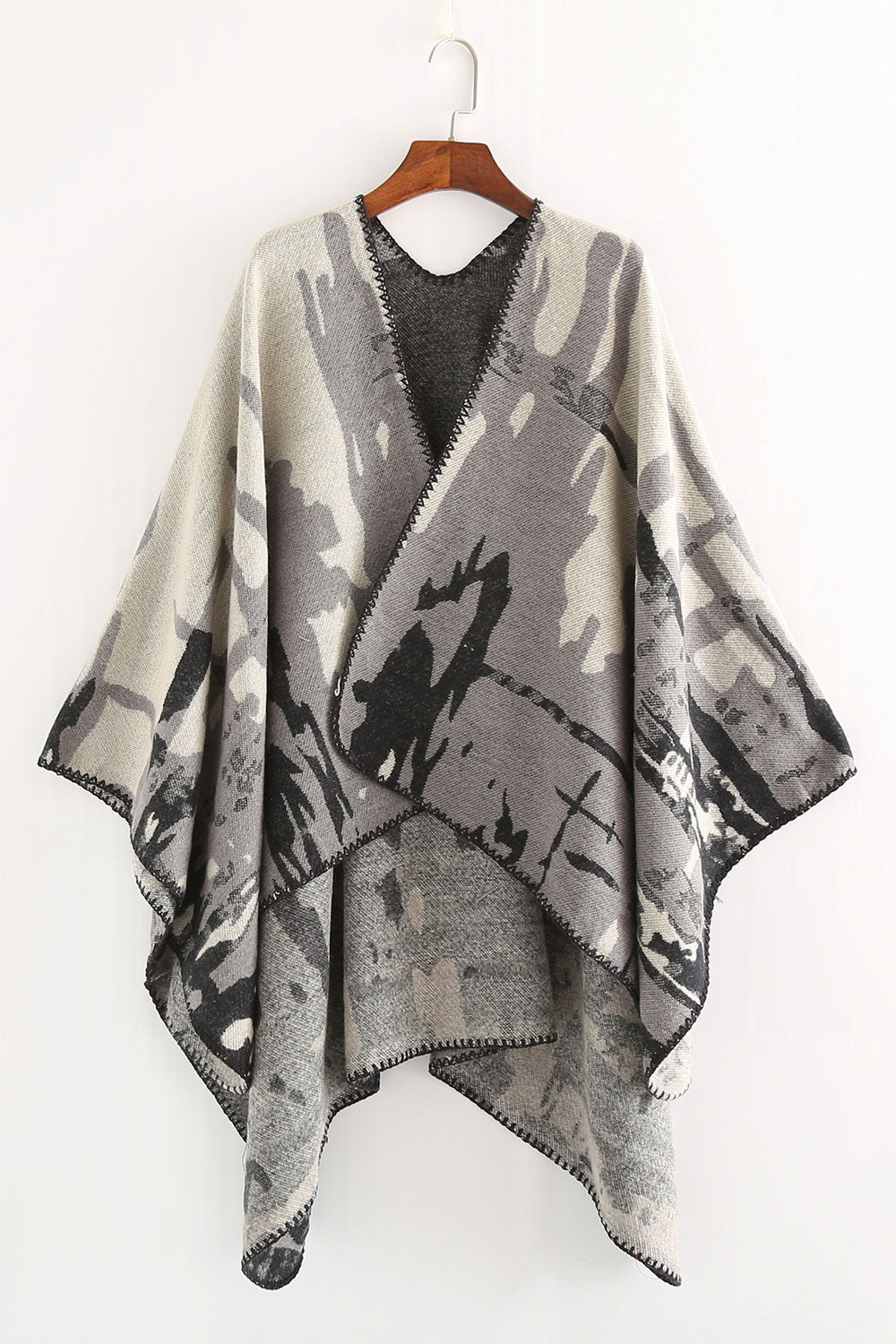 Women Camouflage Pattern Warm Thick Cashmere Shawl