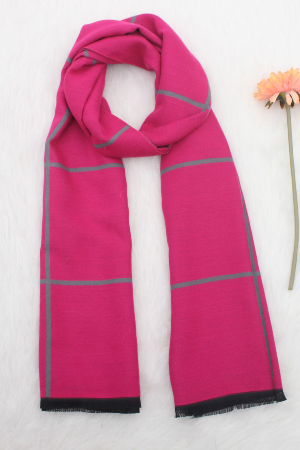 Women Fashion Lattice Pattern Warm Thick Shawl
