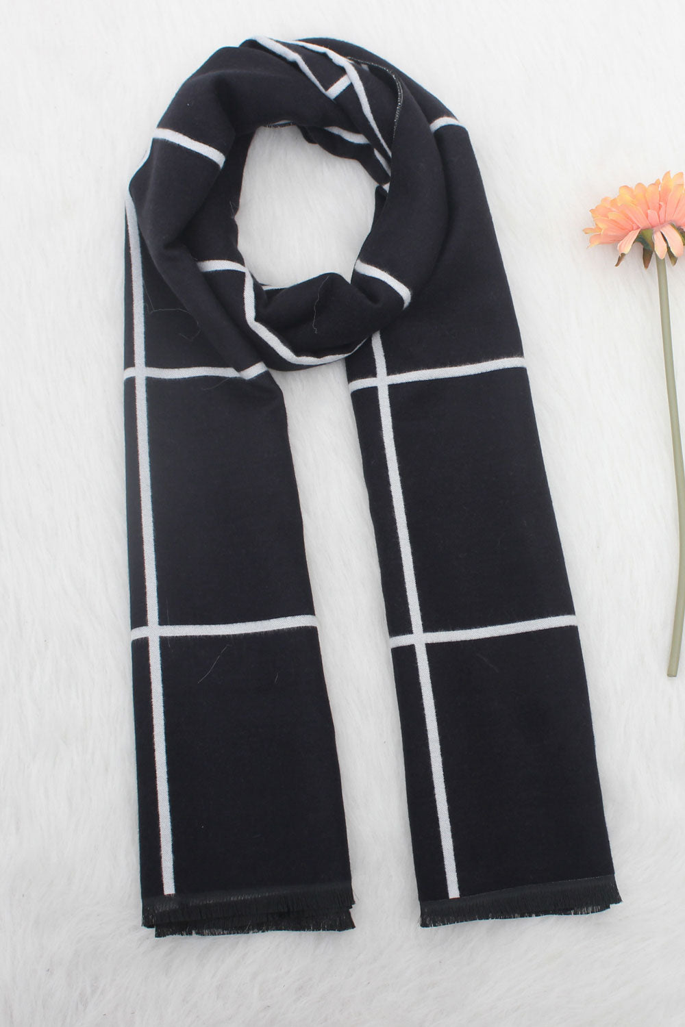 Women Fashion Lattice Pattern Warm Thick Shawl