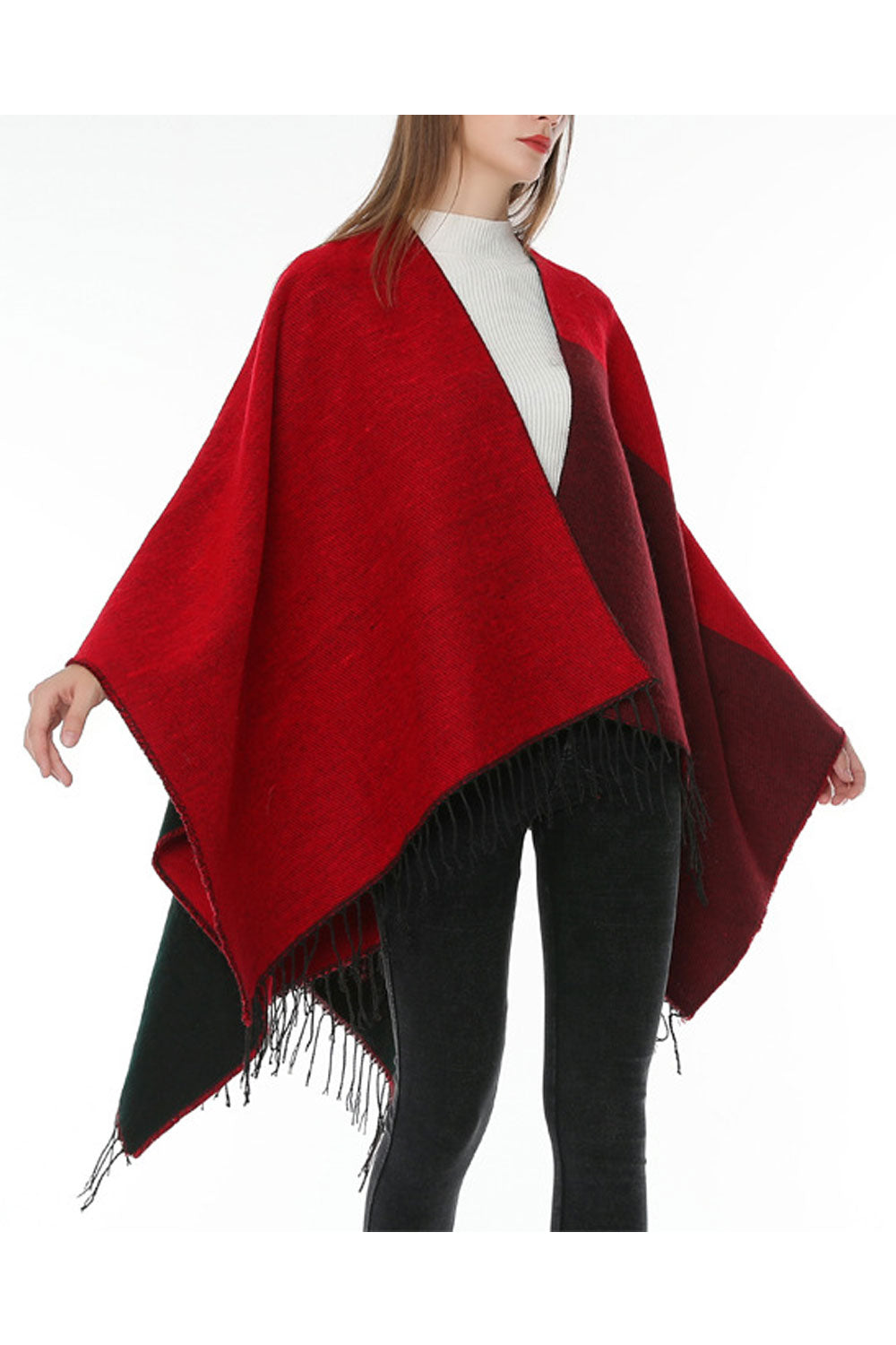 Women Dazzling Contrast Color Warm & Thick Shawl