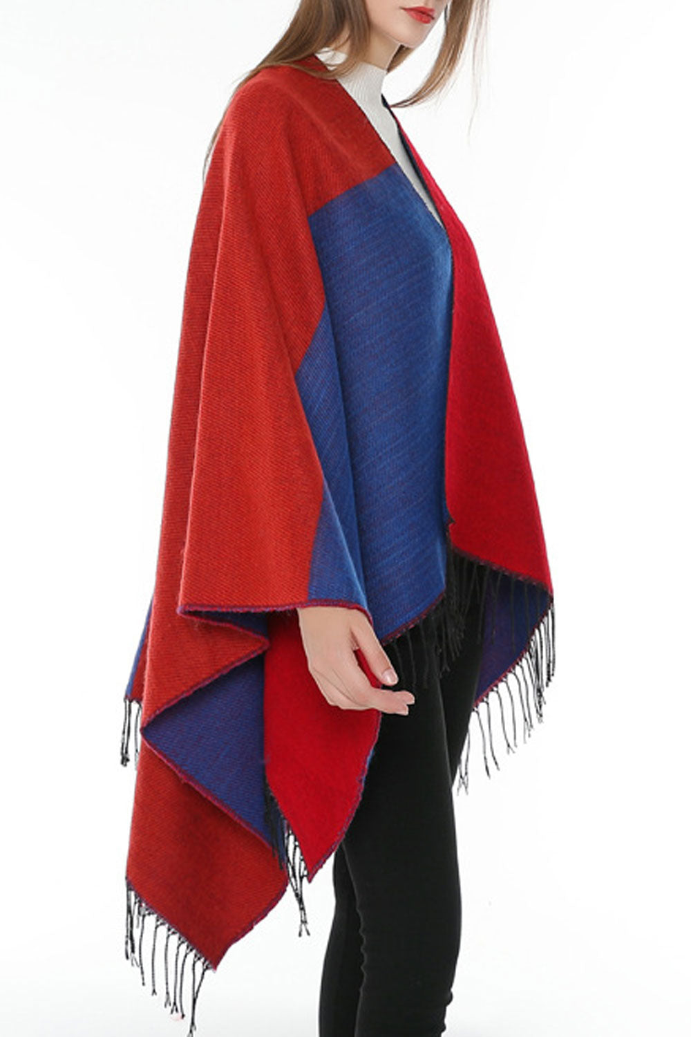 Women Dazzling Contrast Color Warm & Thick Shawl