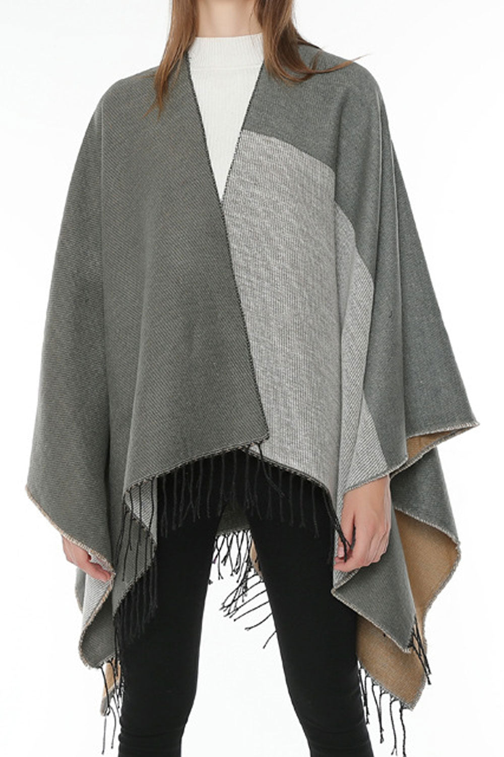 Women Dazzling Contrast Color Warm & Thick Shawl