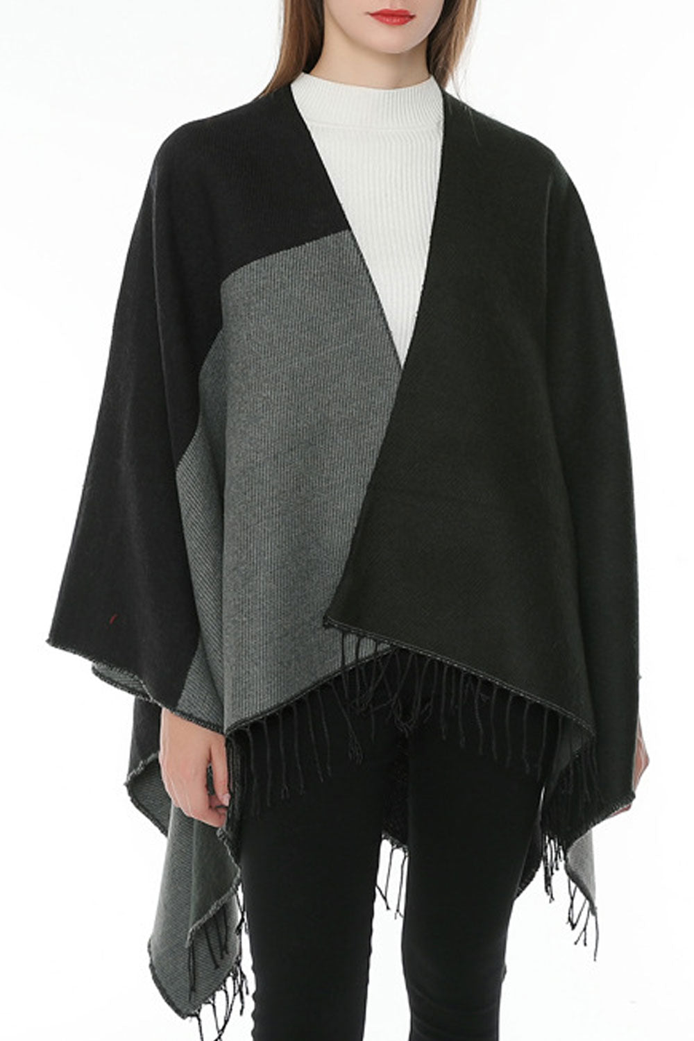 Women Dazzling Contrast Color Warm & Thick Shawl