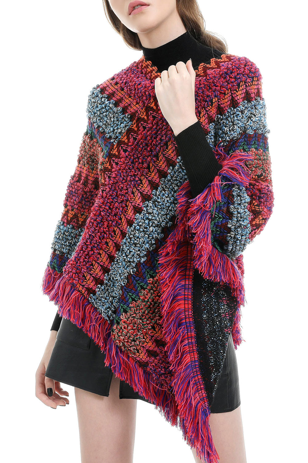 Women Herringbone pattern Warm & Thick Shawl