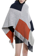 Women Beautiful Tassel Lattice Pattern Thick & Warm Shawl