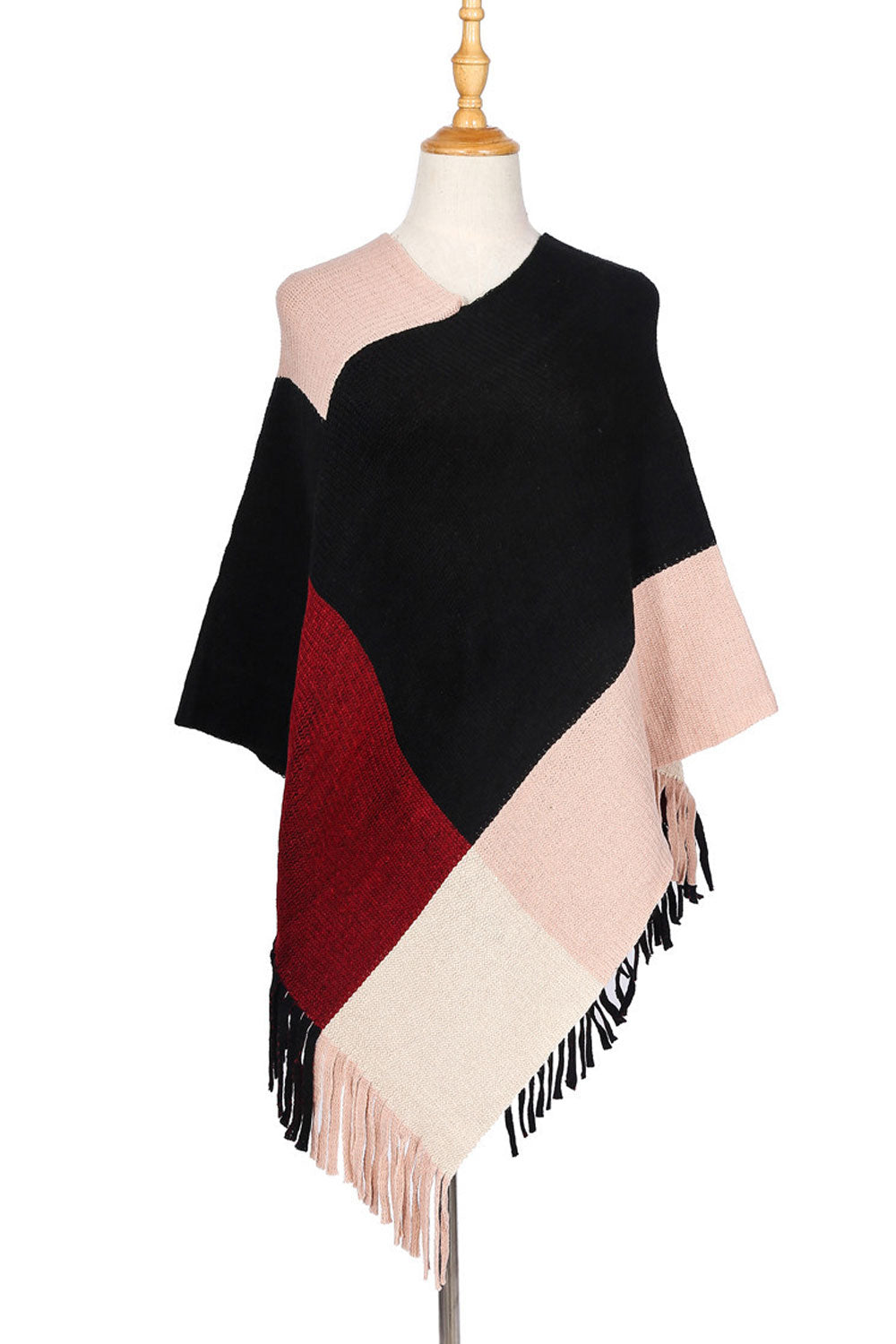 Women Beautiful Tassel Lattice Pattern Thick & Warm Shawl