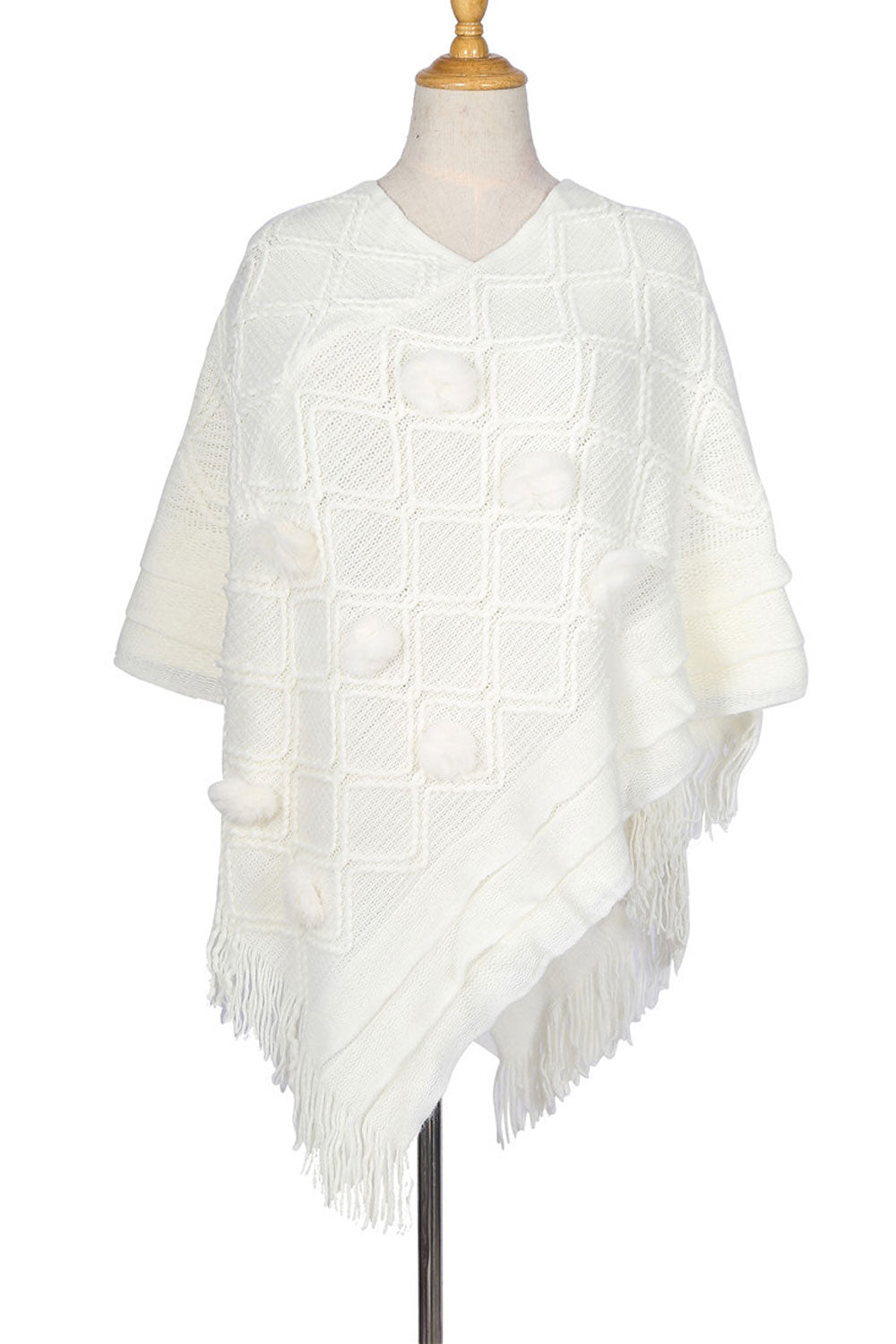 Women Autumn Solid Color Warm Thick Cashmere Shawl