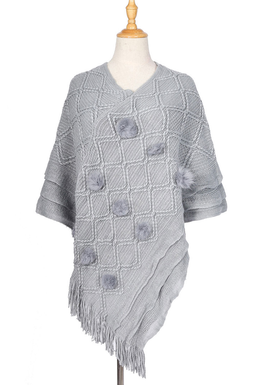 Women Autumn Solid Color Warm Thick Cashmere Shawl