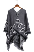 Women Stylish Cashew Floral Pattern Warm Thick Shawl