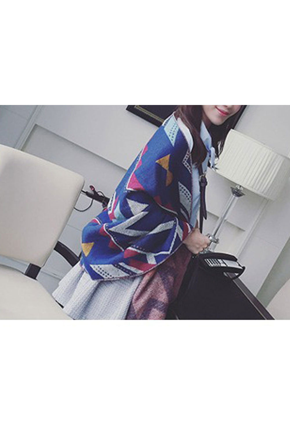 Women Autumn Winter Warm Tassel Decorated Warm Shawl
