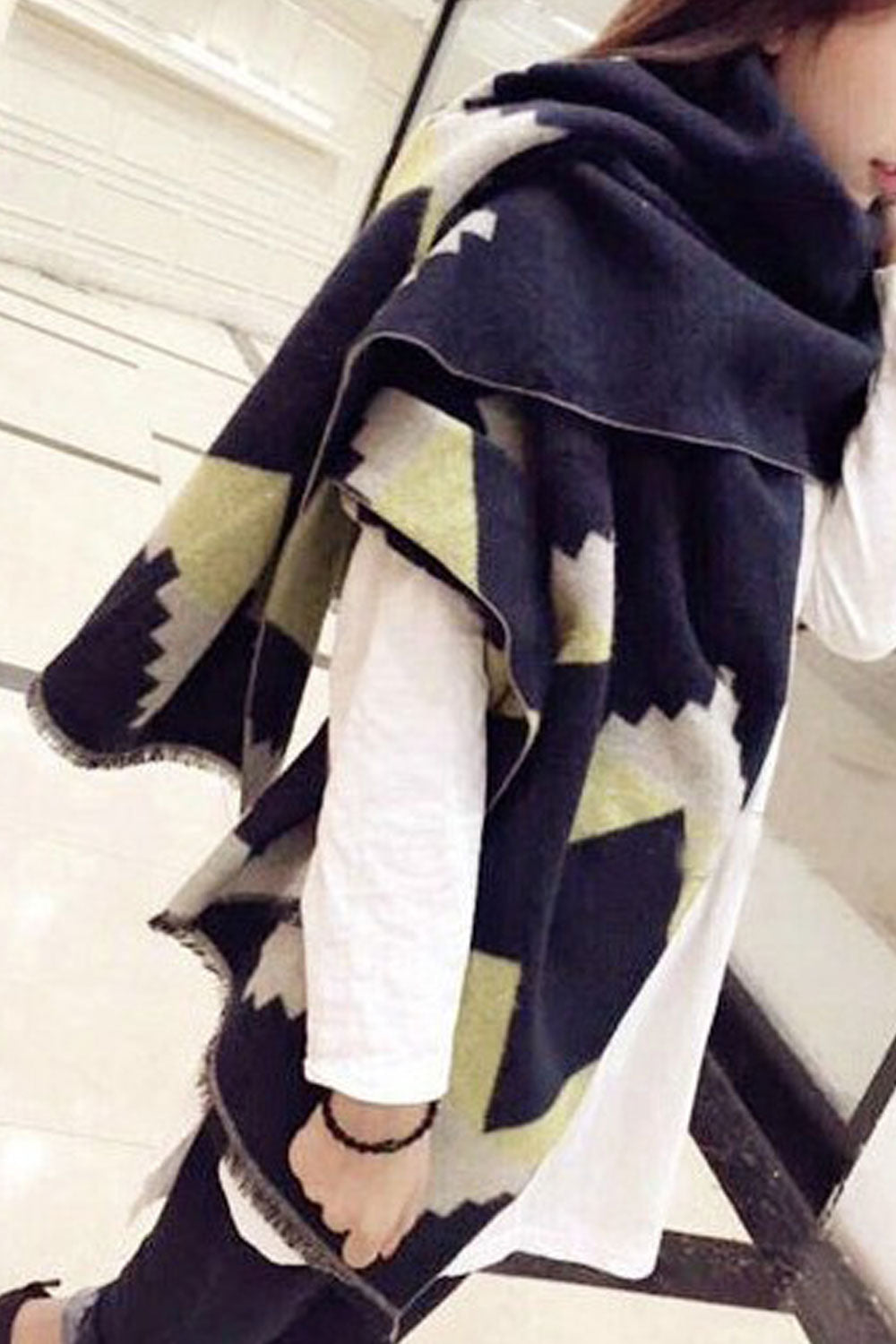 Women Autumn Winter Thick Cashmere Shawl