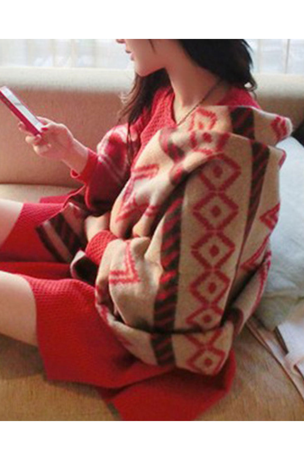 Women Autumn Winter Thick Cashmere Shawl