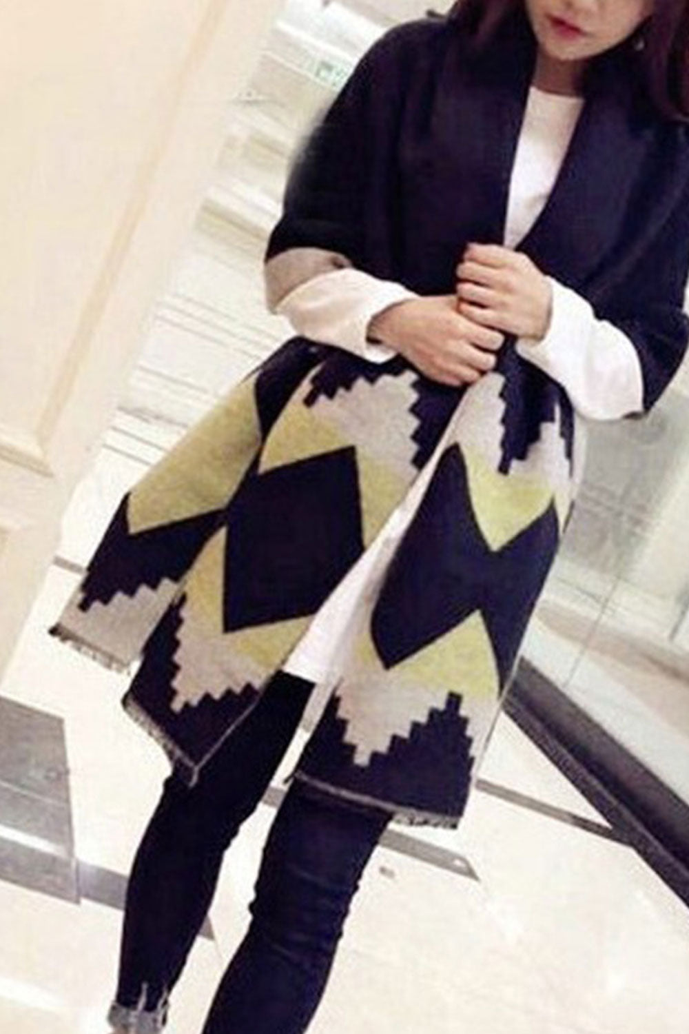 Women Autumn Winter Thick Cashmere Shawl
