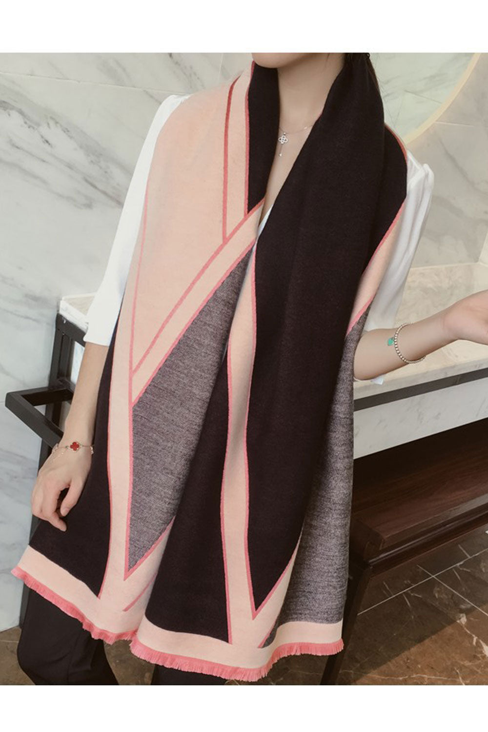 Women Lovely Multi Color Autumn Winter Warm Shawl