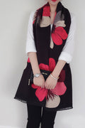 Women Flawless Flower Pattern Thick & Warm Shawl
