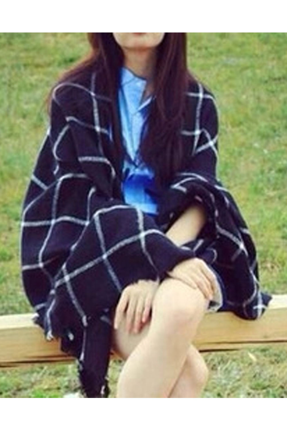 Women Classy Lattice Pattern Warm & Thick Shawl