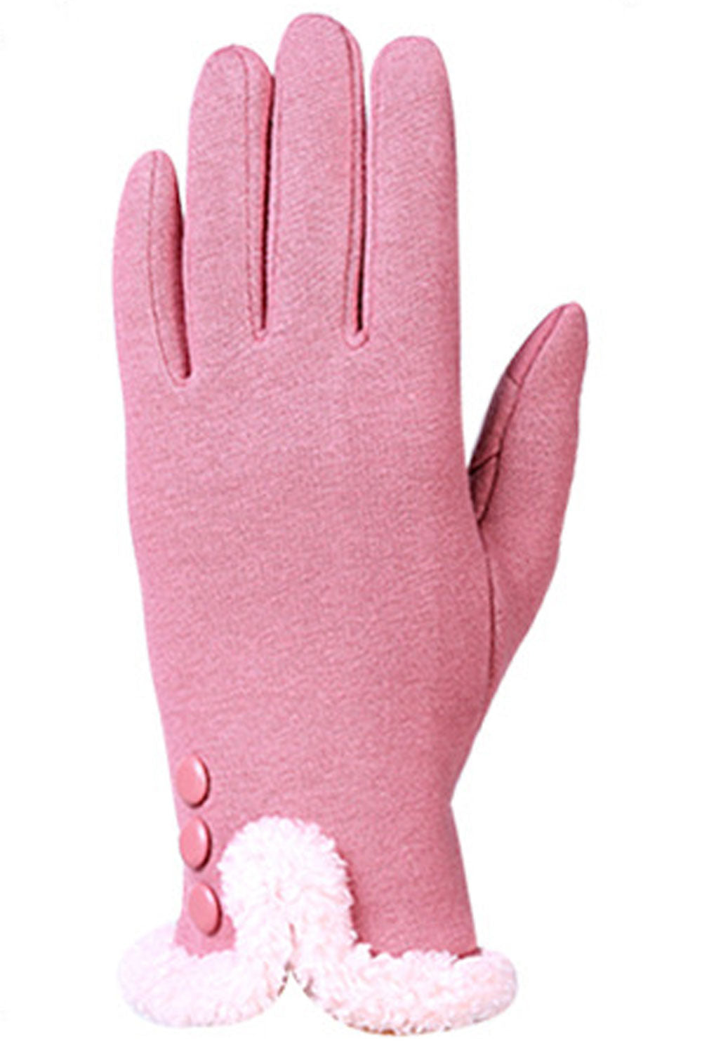 Women Fashion Silk Ribbon Lace Decorated Warm Cotton Gloves