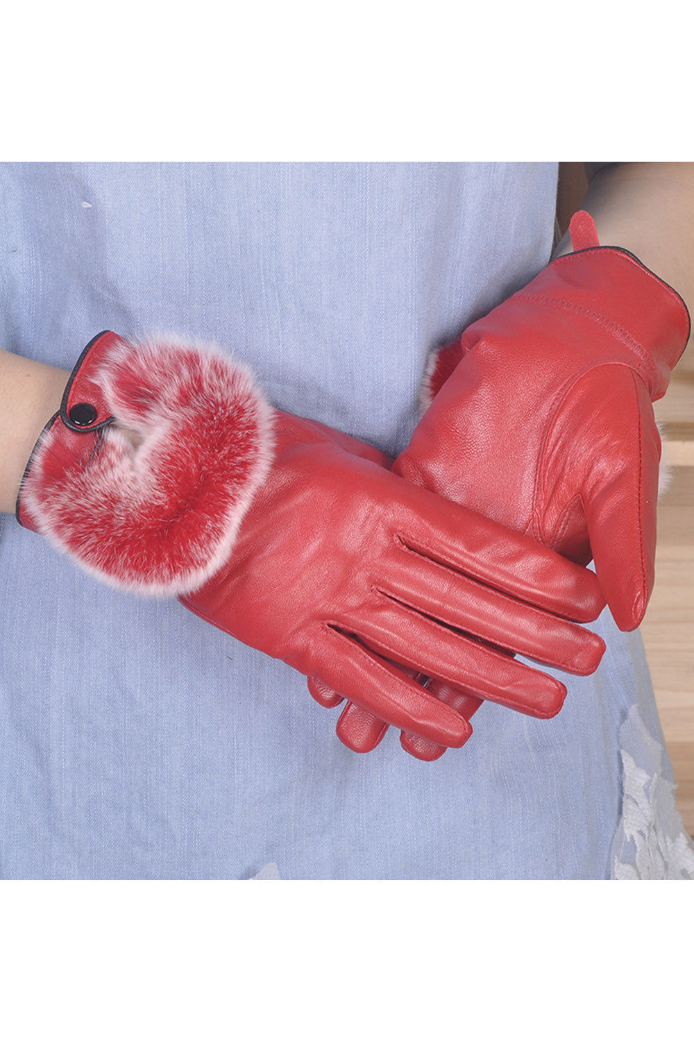 Women Casual Solid Color Thick & Warm Gloves