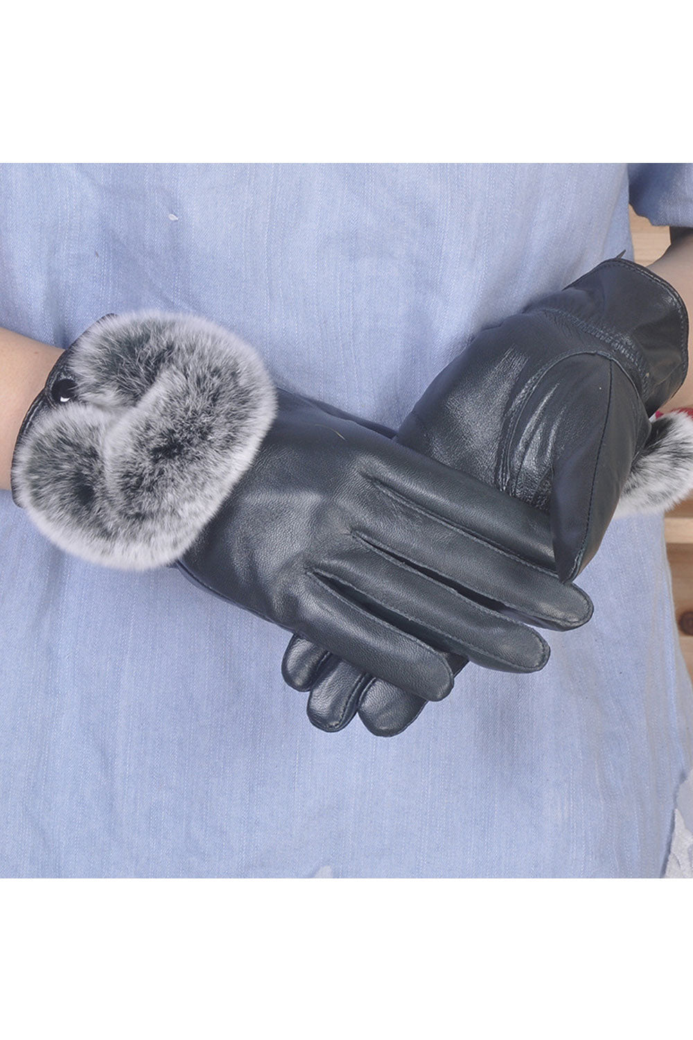 Women Casual Solid Color Thick & Warm Gloves