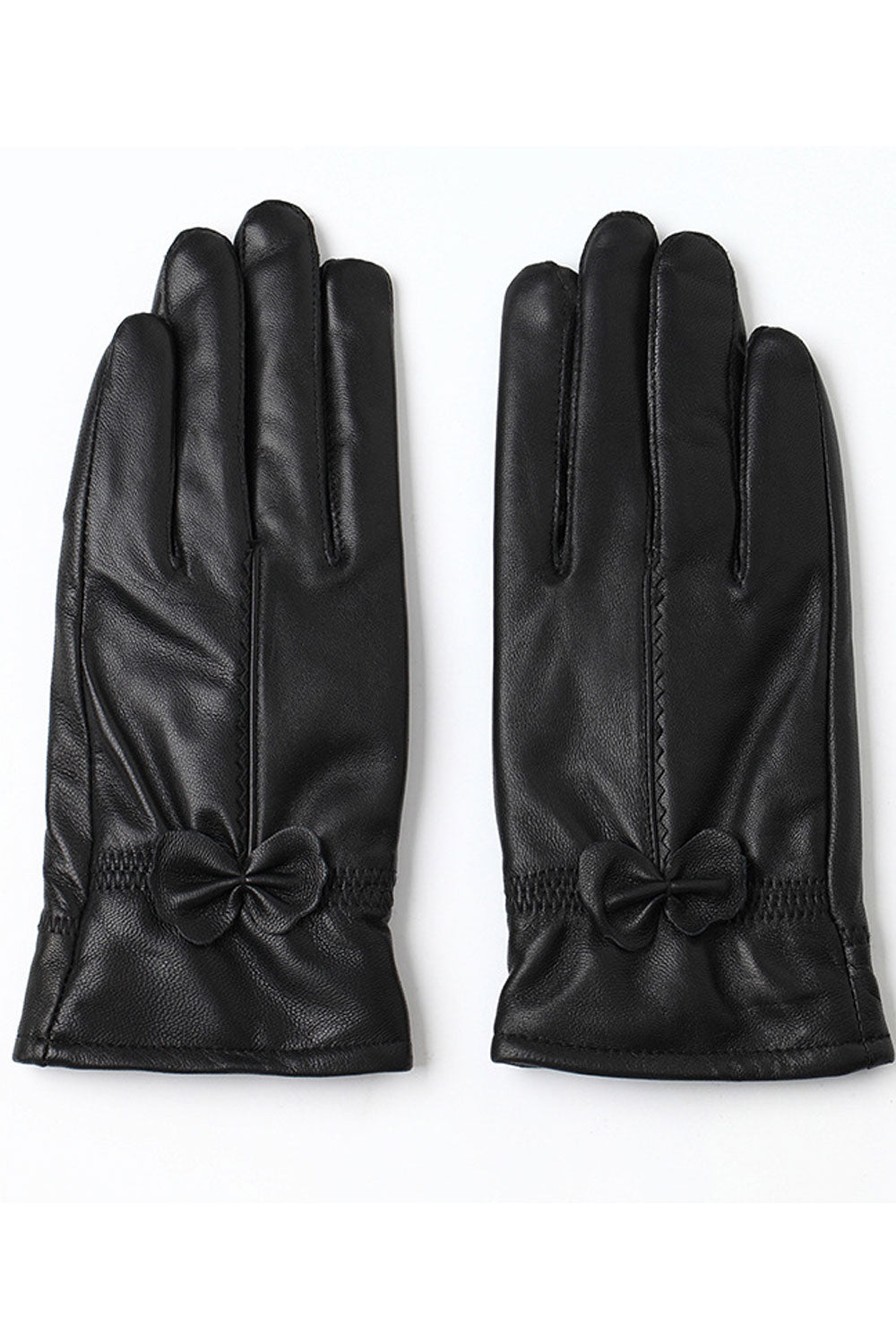 Women Lovely Warm Thick Casual Leather Gloves