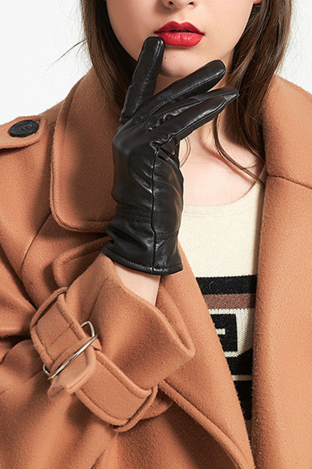 Women Comfortable Thick & Warm Solid Color Gloves