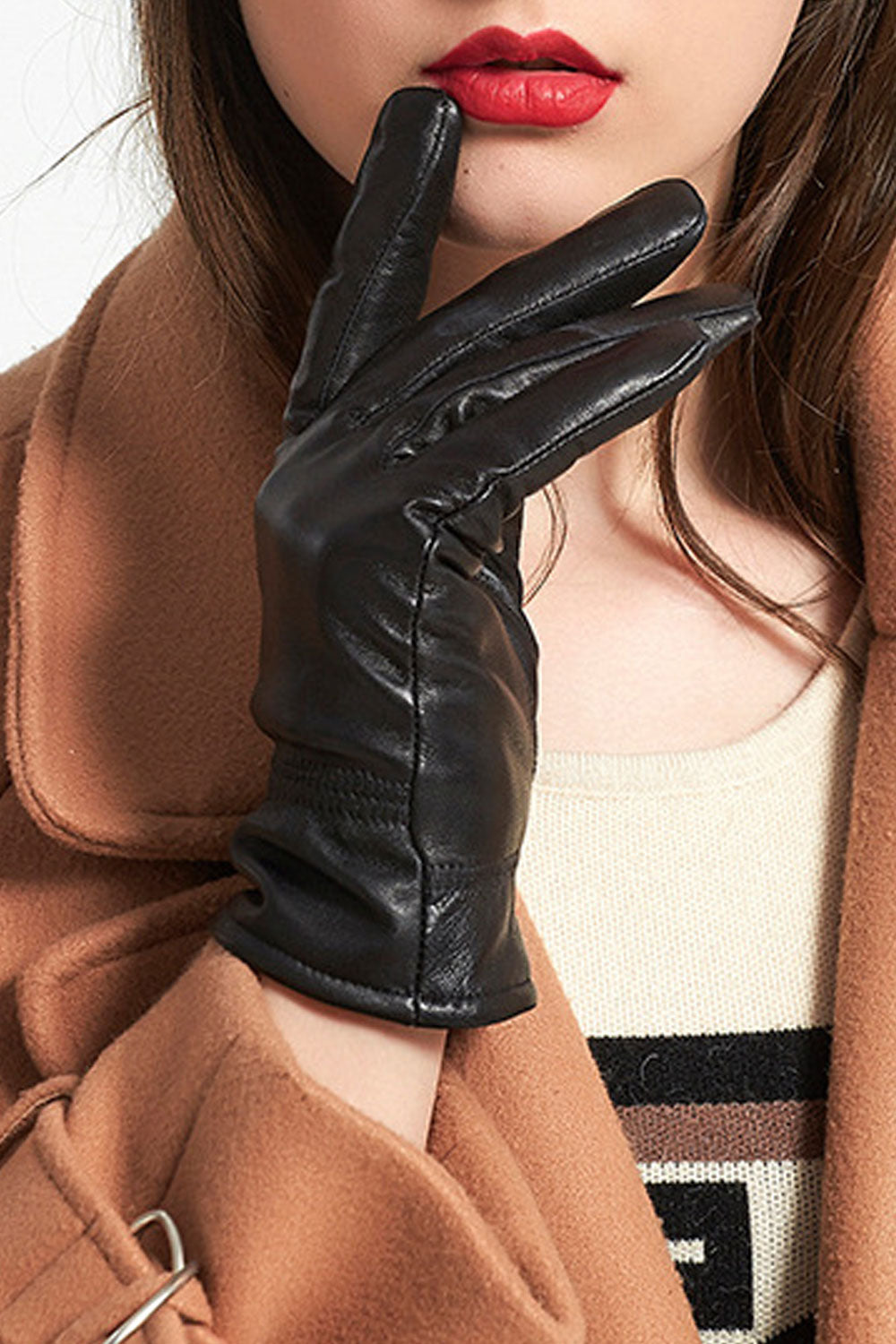 Women Comfortable Thick & Warm Solid Color Gloves