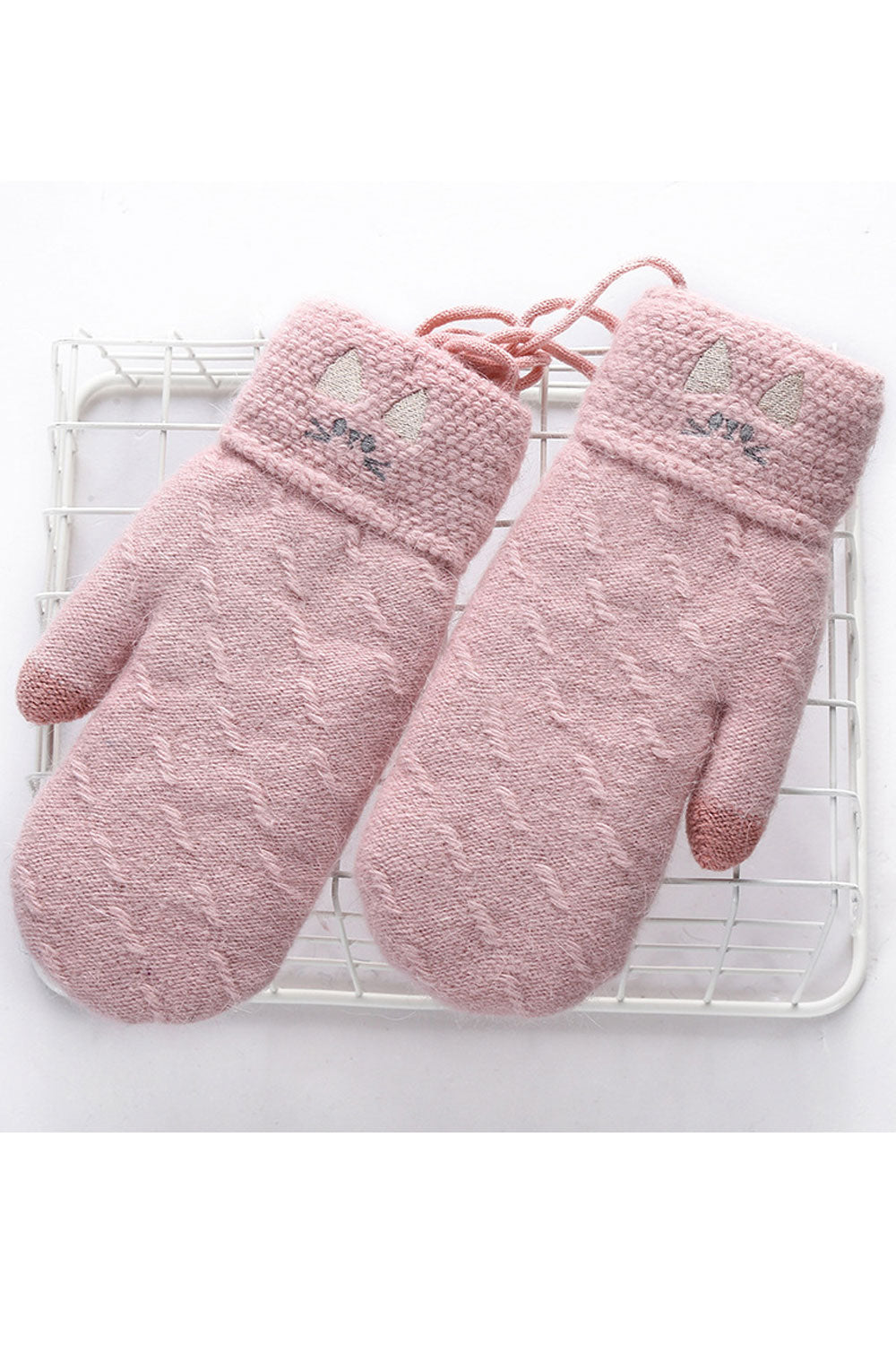 Women Classy Windbreaker Solid Colored Winter Gloves