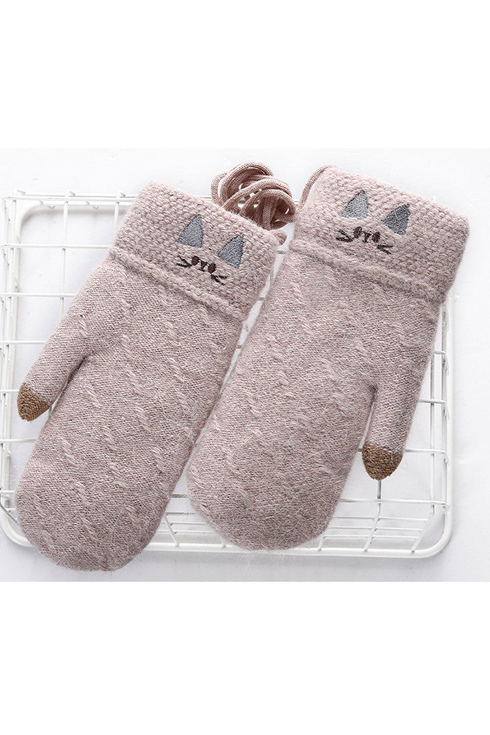 Women Classy Windbreaker Solid Colored Winter Gloves