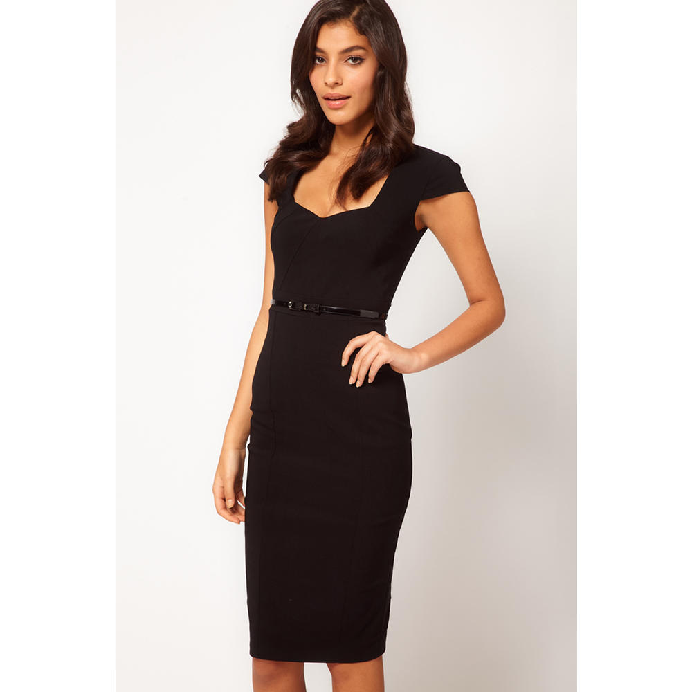 Women's Short Sleeves Bodycon dress Black