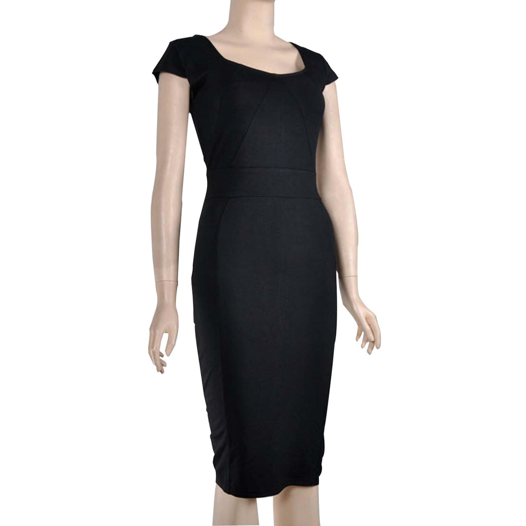 Women's Short Sleeves Bodycon dress Black