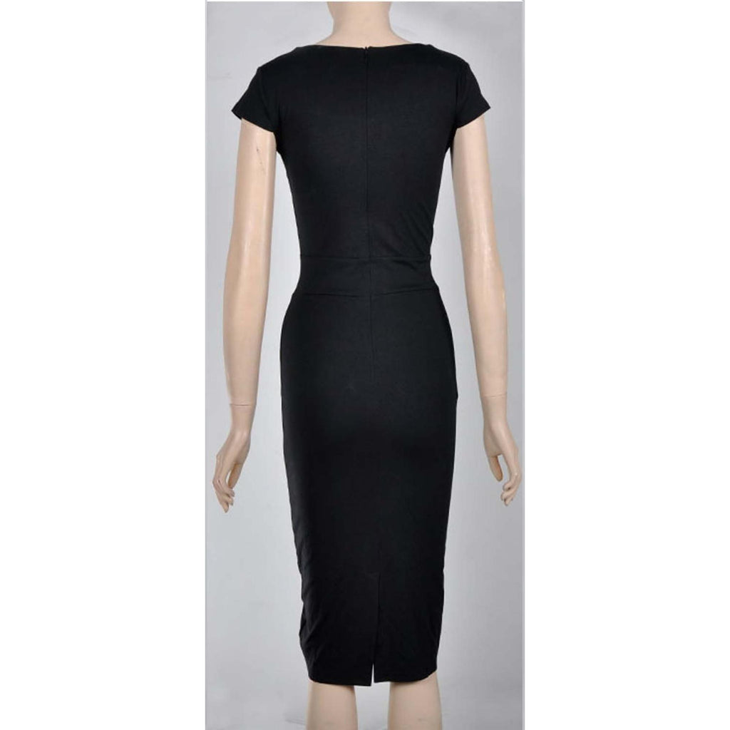 Women's Short Sleeves Bodycon dress Black