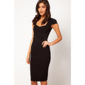 Women's Short Sleeves Bodycon dress Black