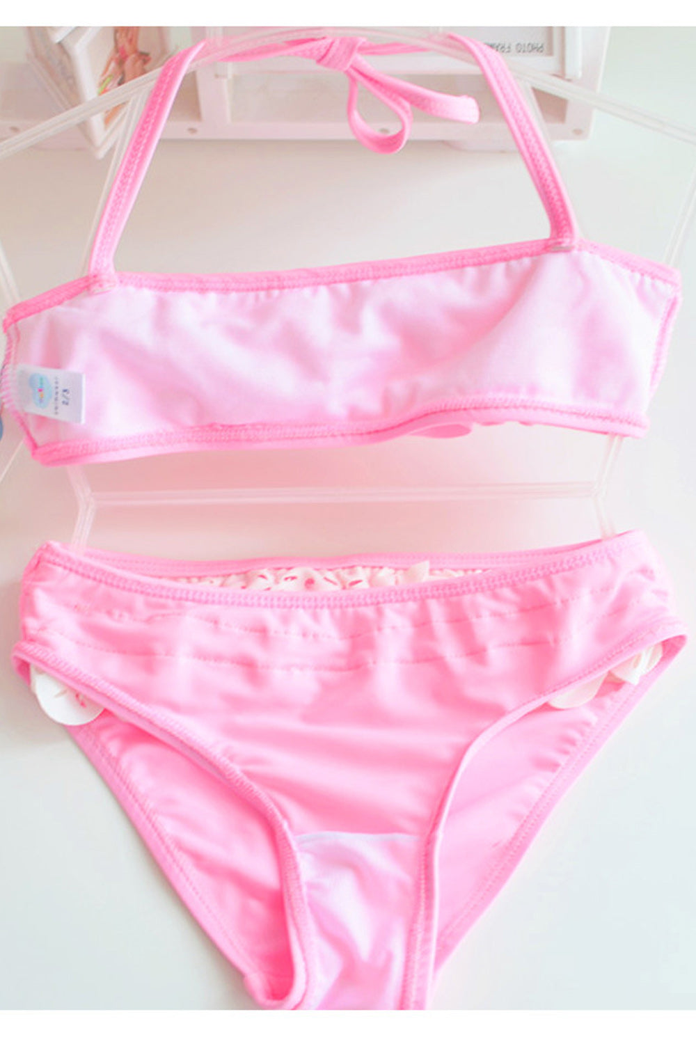 Baby Girls Bow Decorated Tie Knot One Piece Swimsuit