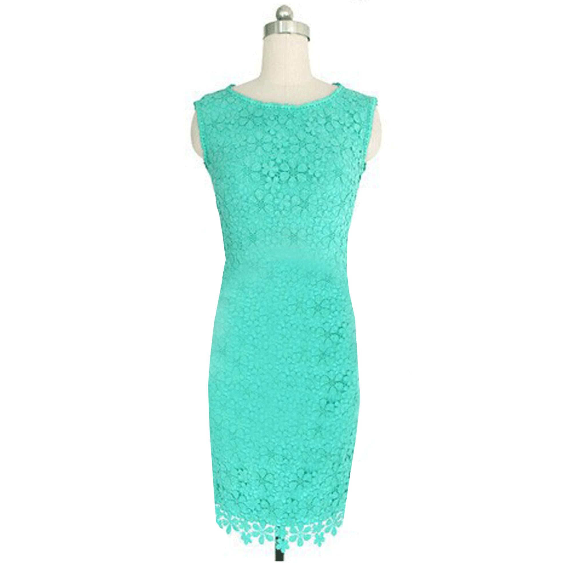 Women's Summer Lace Sleeveless Pencil Style Dress