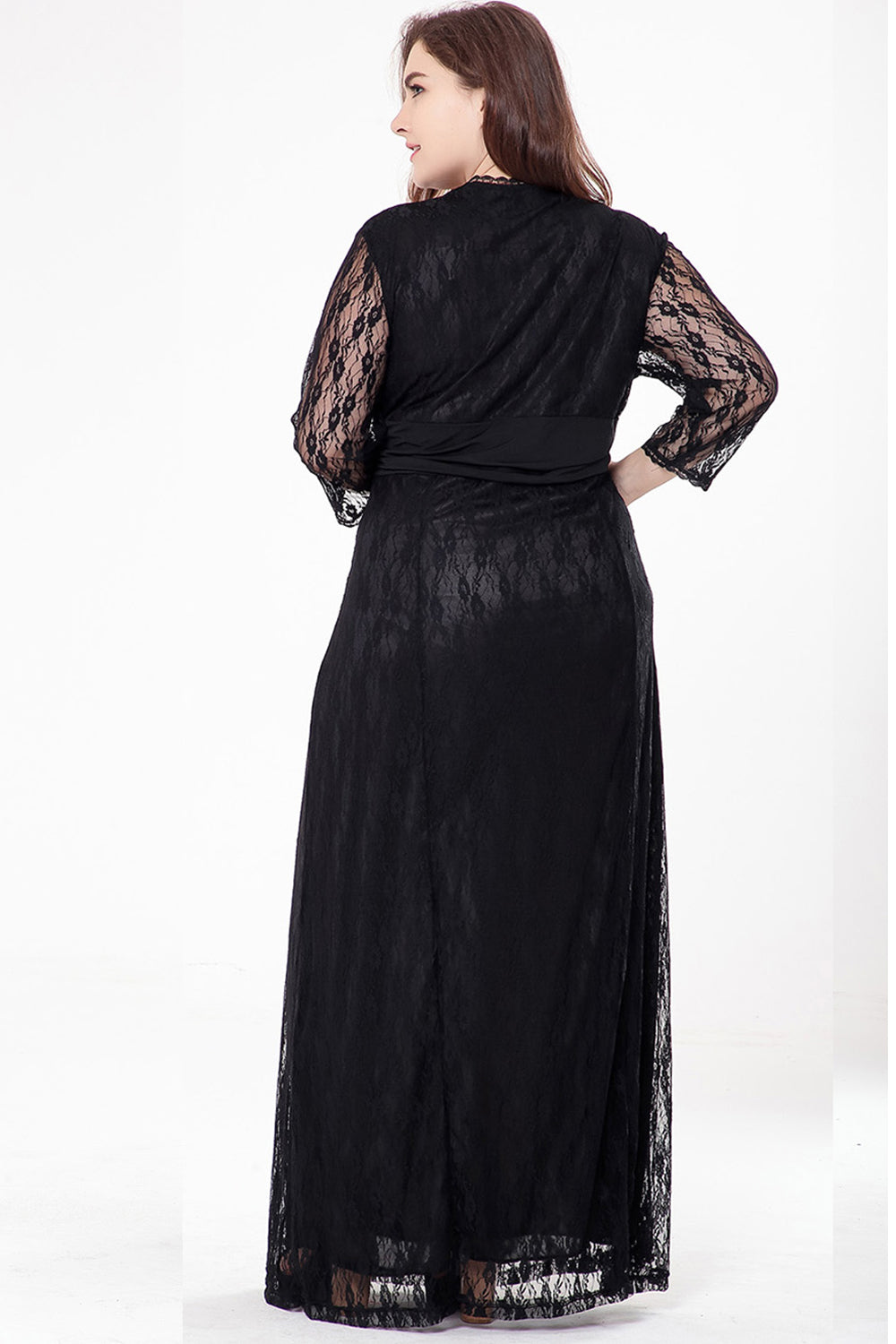 Women Deep V Lace Up Ankle Length Trending Dress