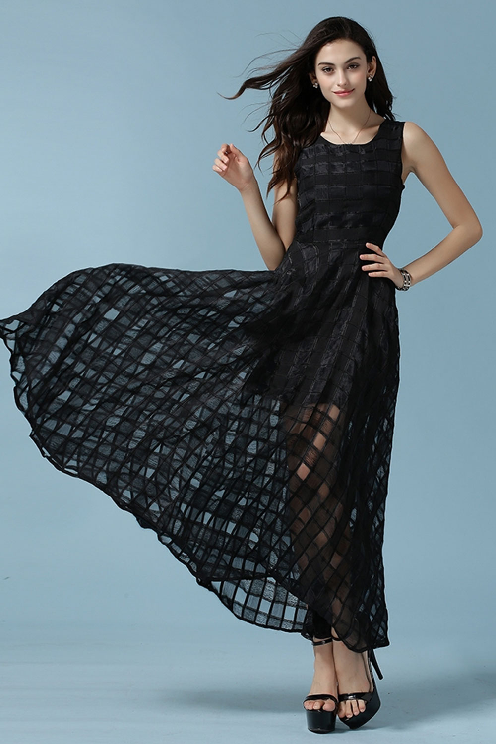 Women's Sleeves New Fashion Jacquard Dress