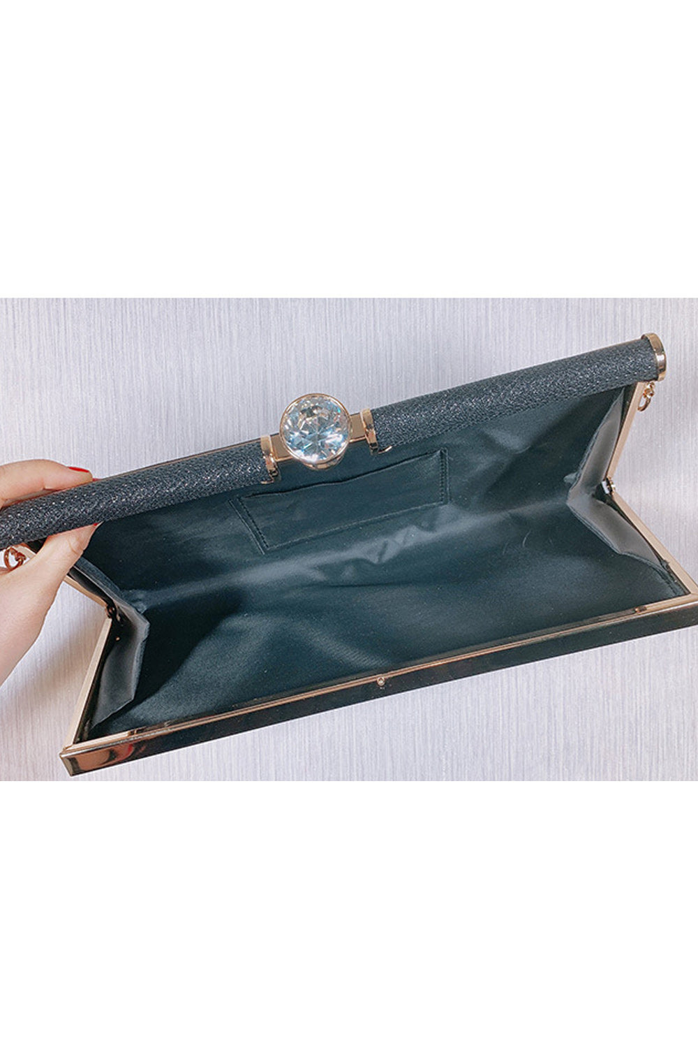 Women Embroidered Hook Closure Parties Clutch Bag