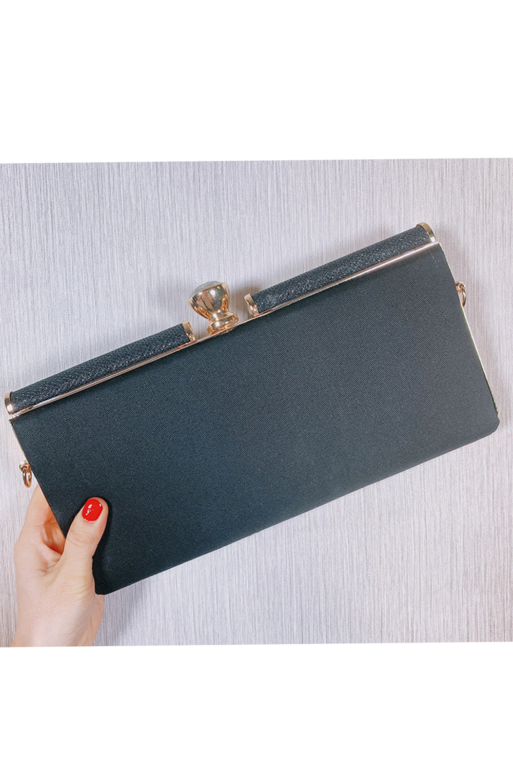 Women Embroidered Hook Closure Parties Clutch Bag