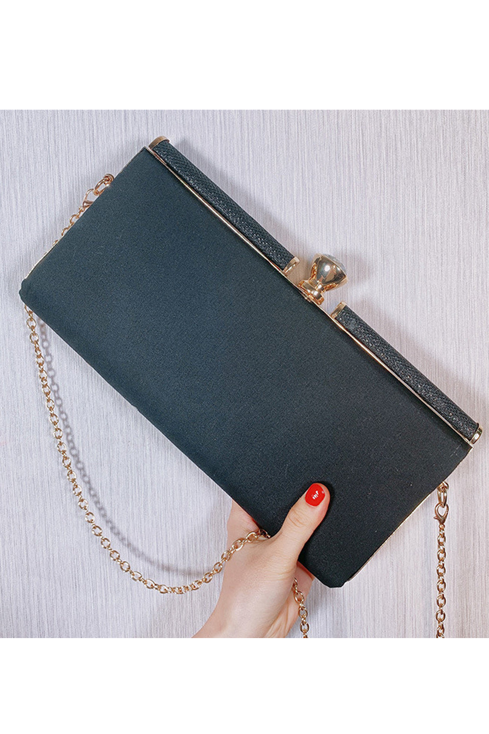 Women Embroidered Hook Closure Parties Clutch Bag